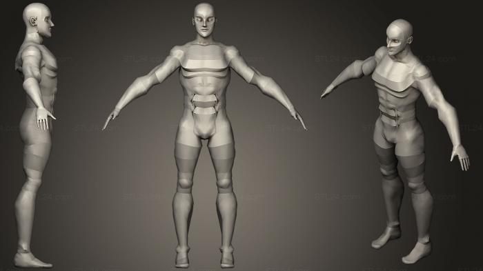 Анатомия скелеты и черепа (Мужское тело, ANTM_0776) 3D модель для ЧПУ станка